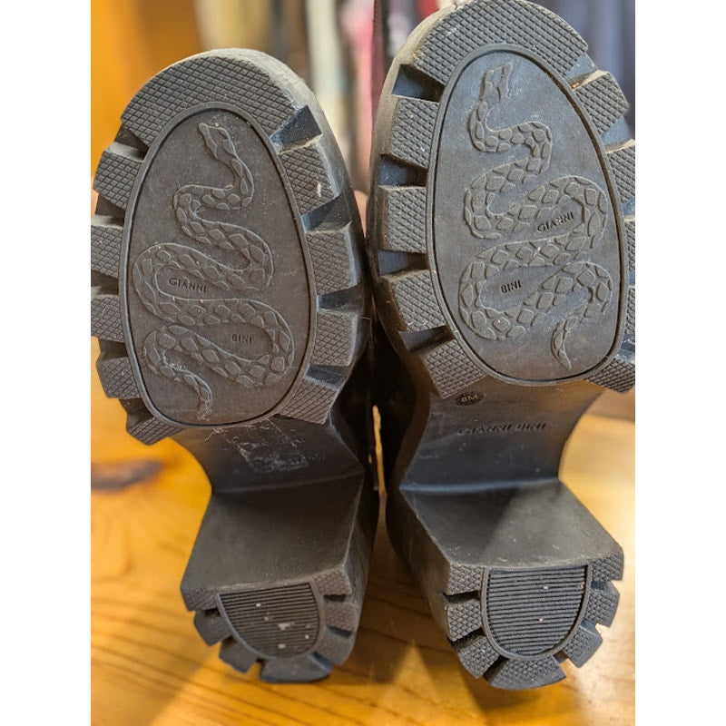 Gianni Bini Black Lace Up Combat Boots - Size 8