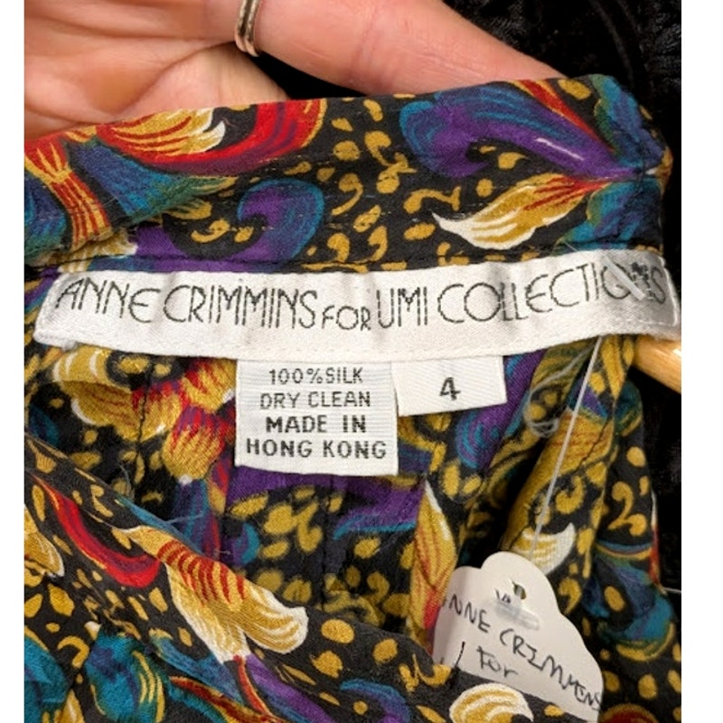 Vintage ANNE CRIMMINS FOR UMI COLLECTIONS Silk Pleated Skirt