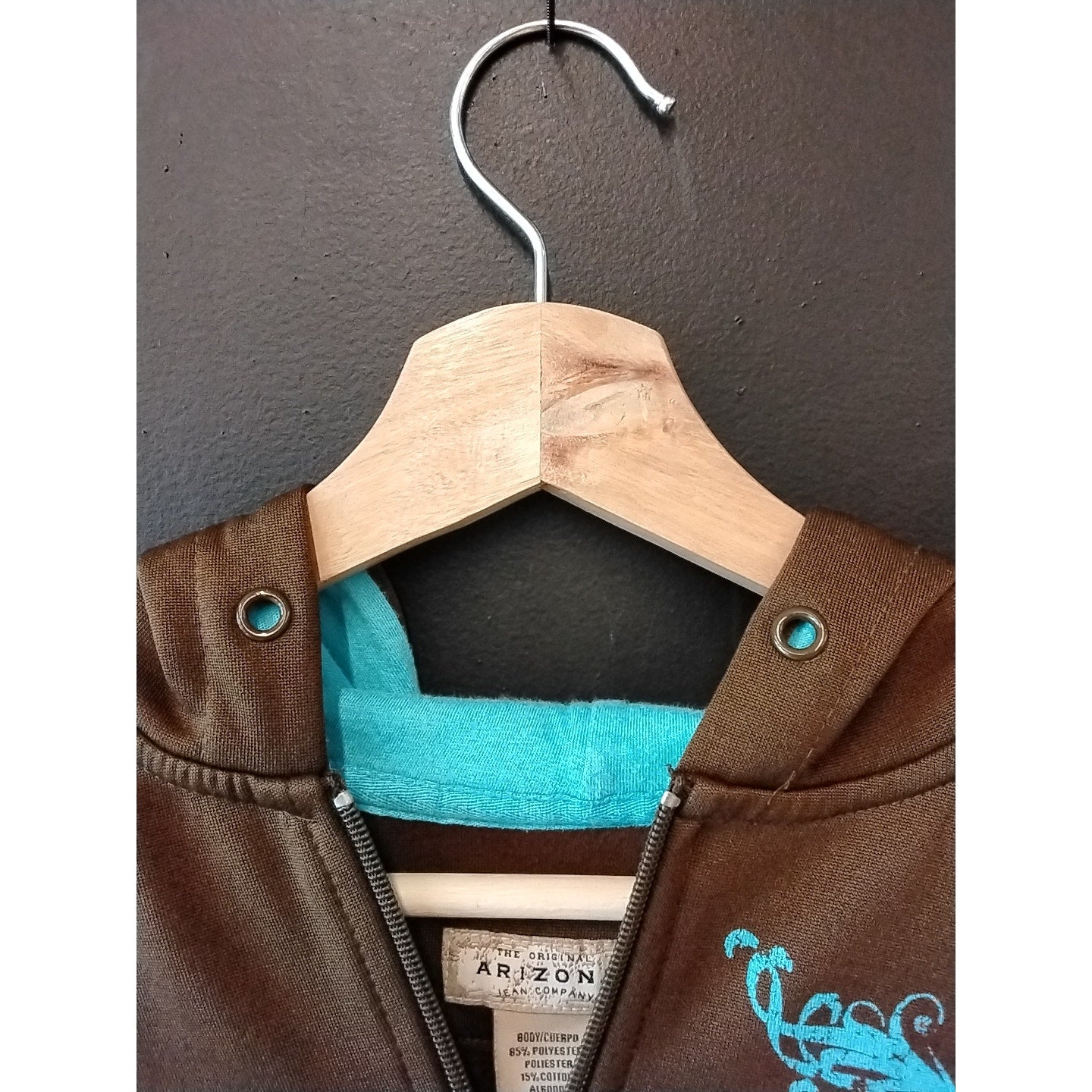 Arizona Brown and Teal 93 Zip-Up