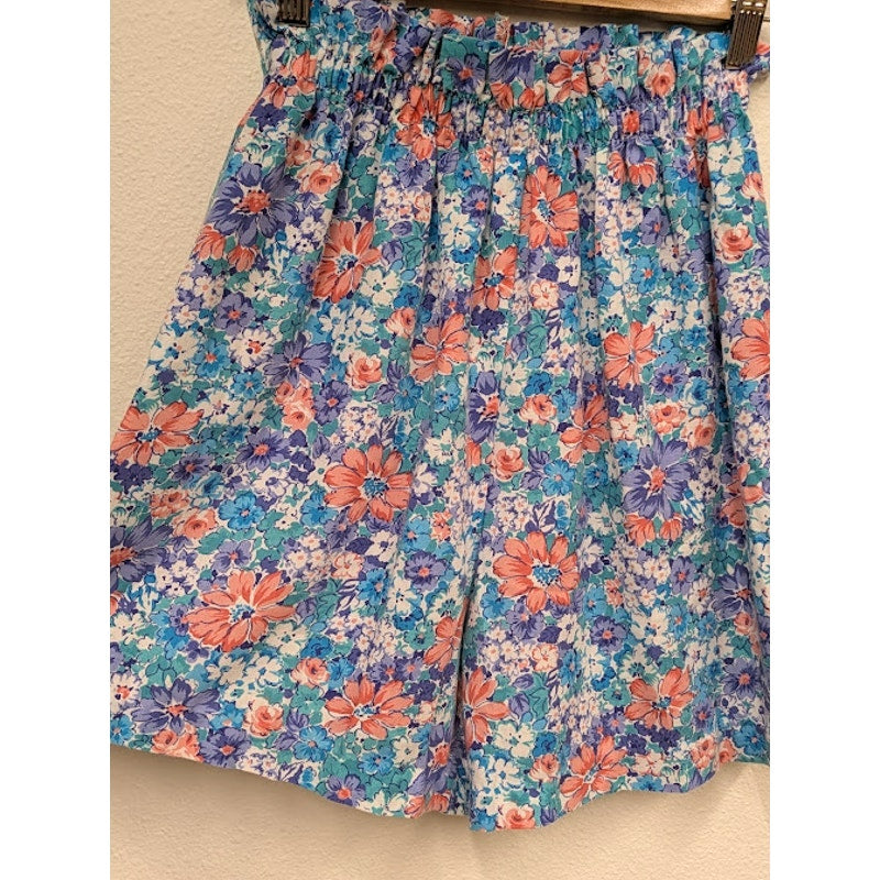 1990s blue floral Shorts