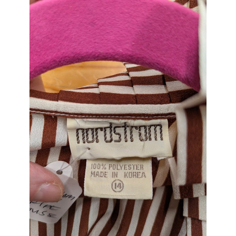 Vintage Nordstrom Rust Striped Blouse