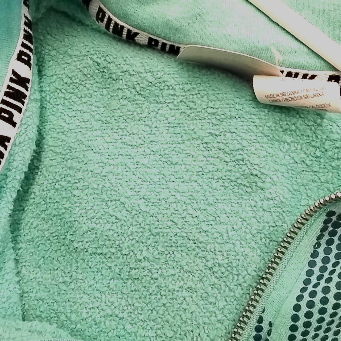 Mint Green PINK Quarter Zip