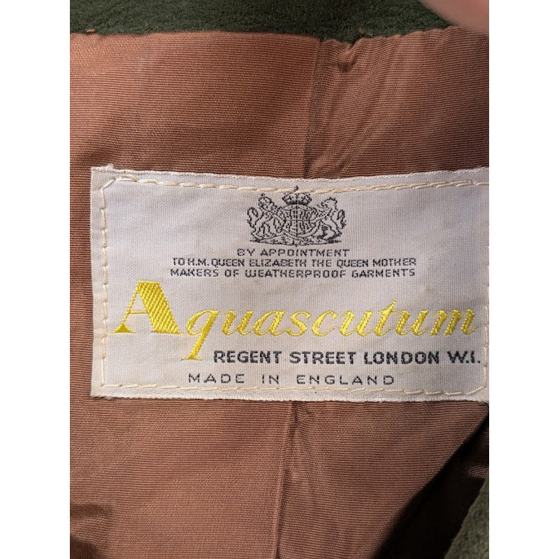 Vintage Aquascutum Green Suede Mid Length Jacket