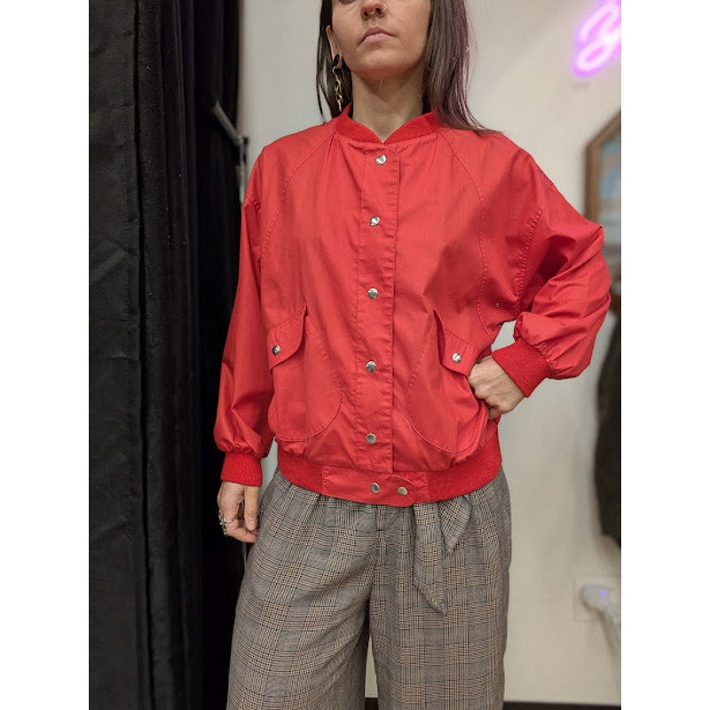Red Vintage Brass Plum Windbreaker