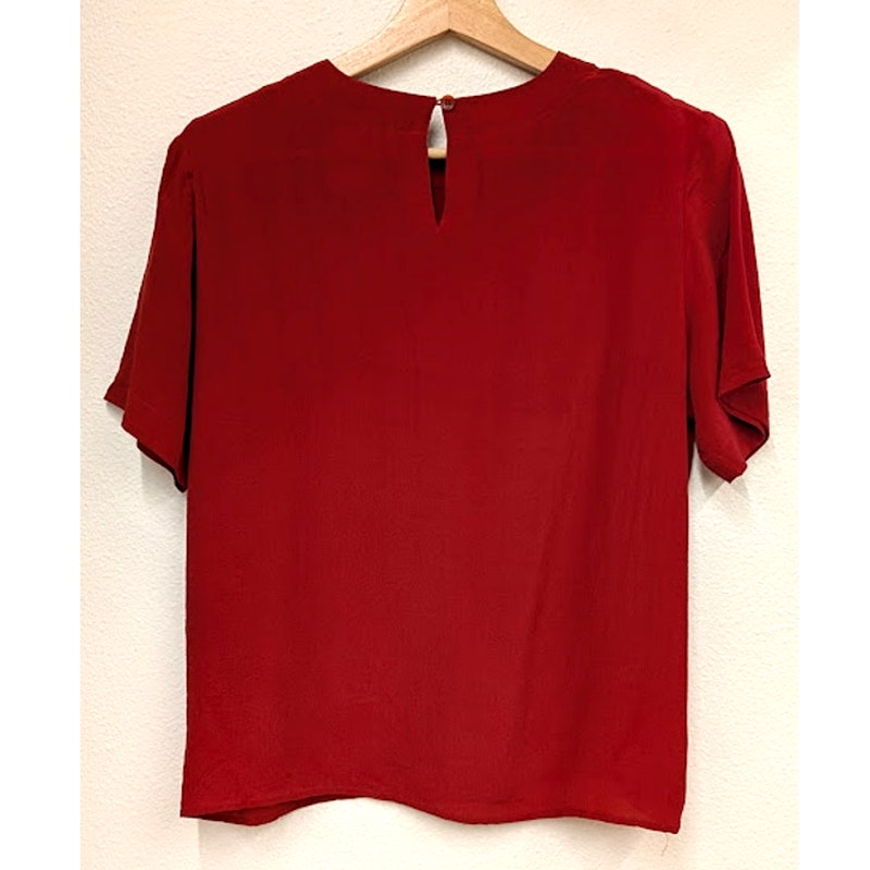 Anna and Frank Vintage Red Silk Shirt
