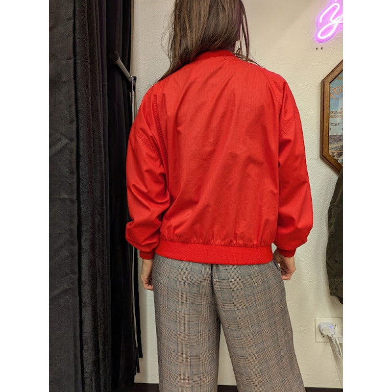 Red Vintage Brass Plum Windbreaker
