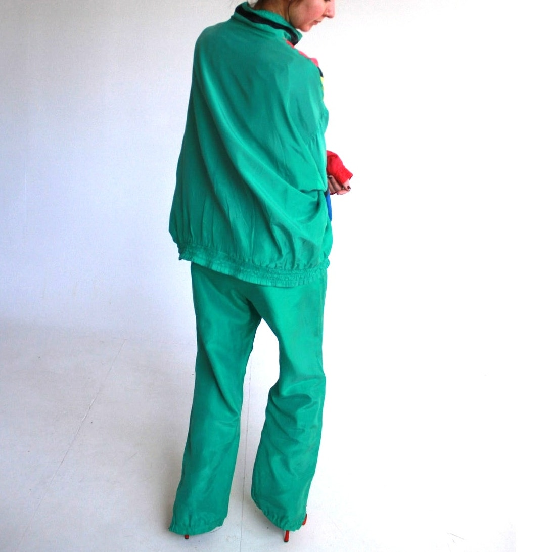 1990s Pan Asia SIlk and Nylon Track Suit