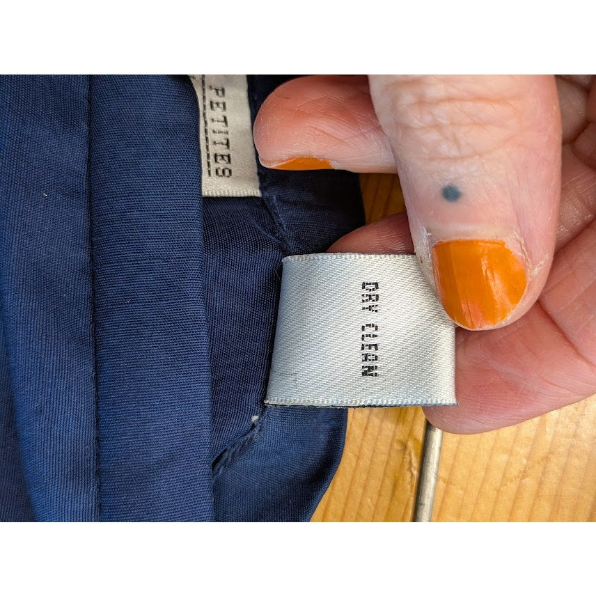 Valerie Stevens Petite Silk Navy Trousers