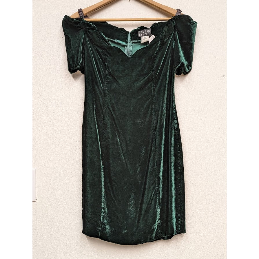 Vintage 80s Green Velvet Expo Nite Dress That One Vintage Shop Vintage 80s Green Velvet Expo Nite Dress That One Vintage Shop