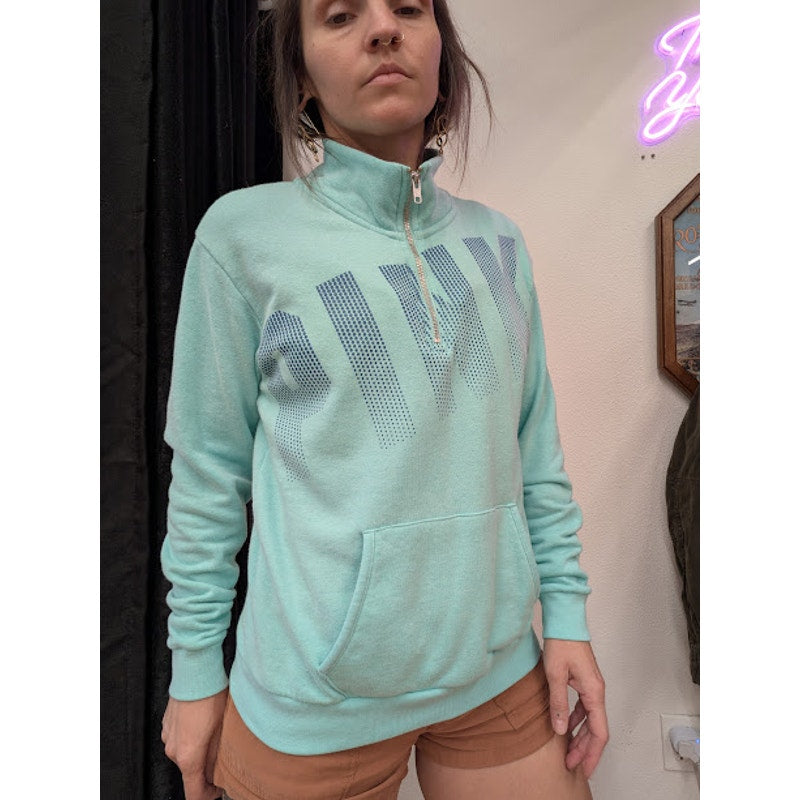 Mint Green PINK Quarter Zip
