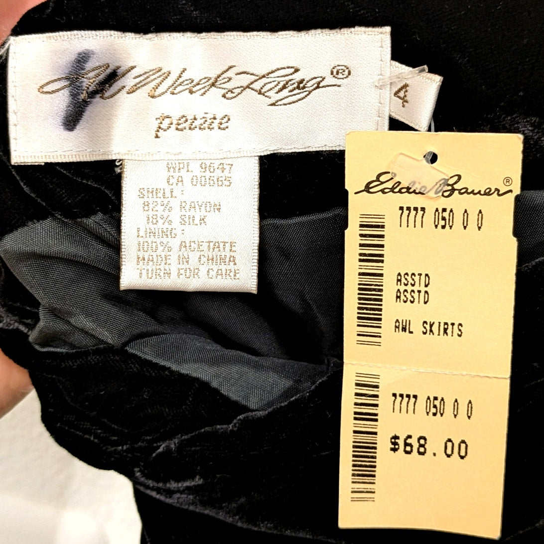 Vintage Eddie Bauer Velvet Midi Skirt