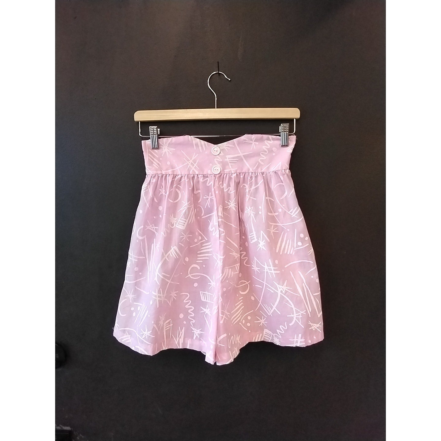 Pink & White Vintage Duck Soup Romper w/ Button Up Top