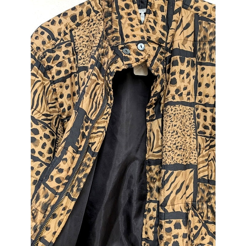 Clio Animal Print Silk Jacket