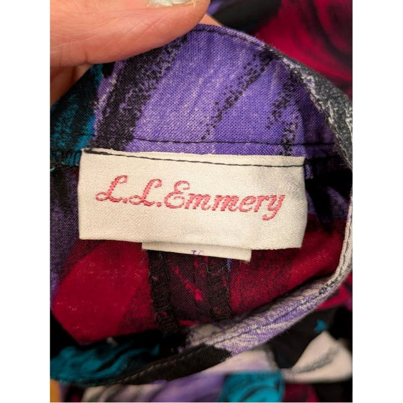 L.L. Emmery Pleated Jewel Toned Floral Midi Skirt