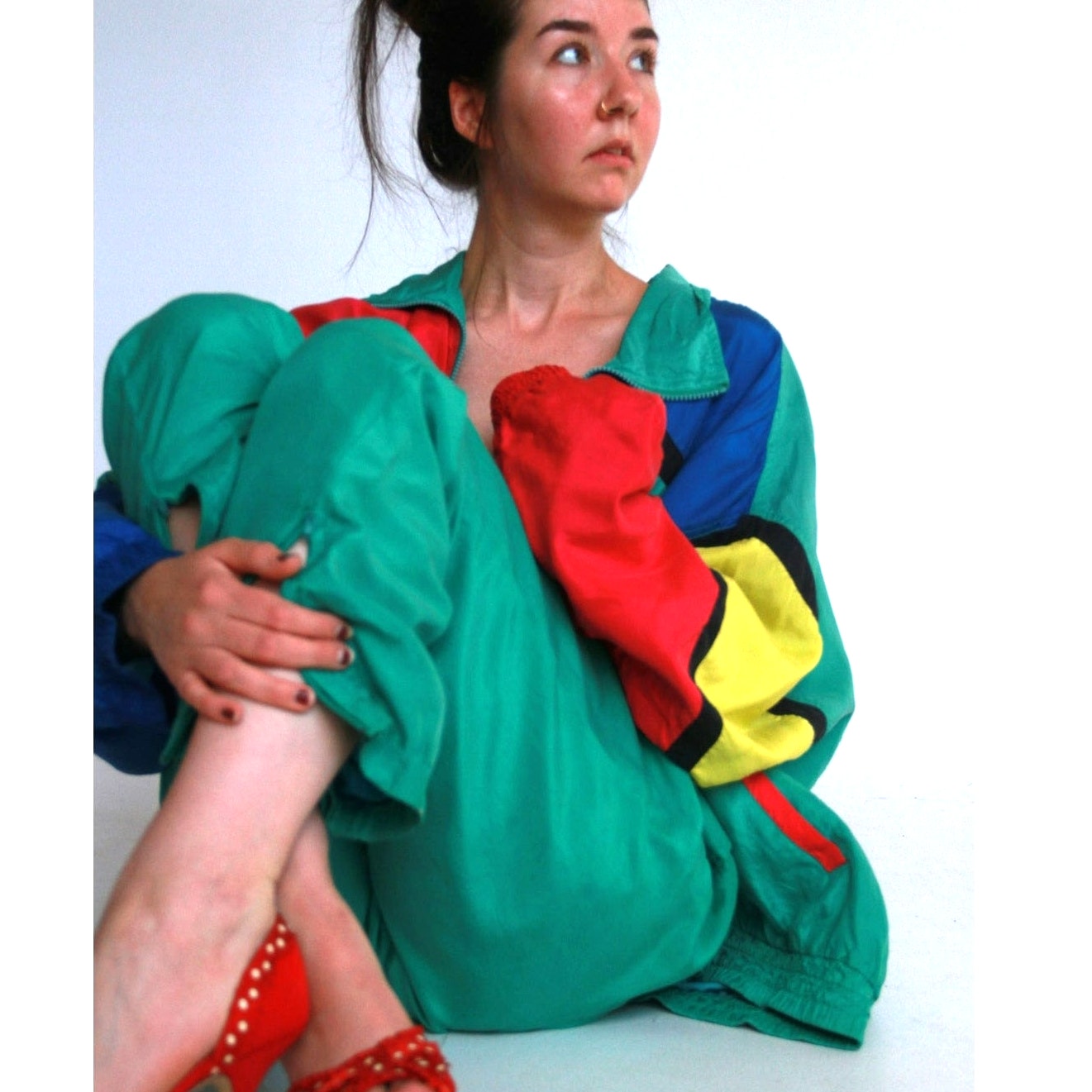 1990s Pan Asia SIlk and Nylon Track Suit