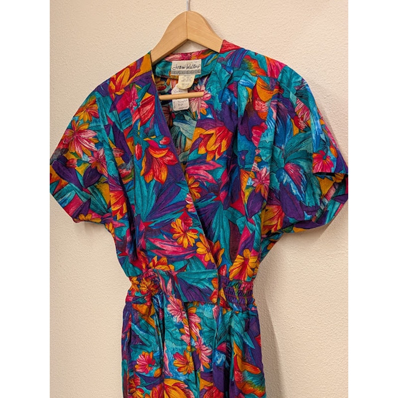 Joan Walters 100% Cotton Floral Jumpsuit