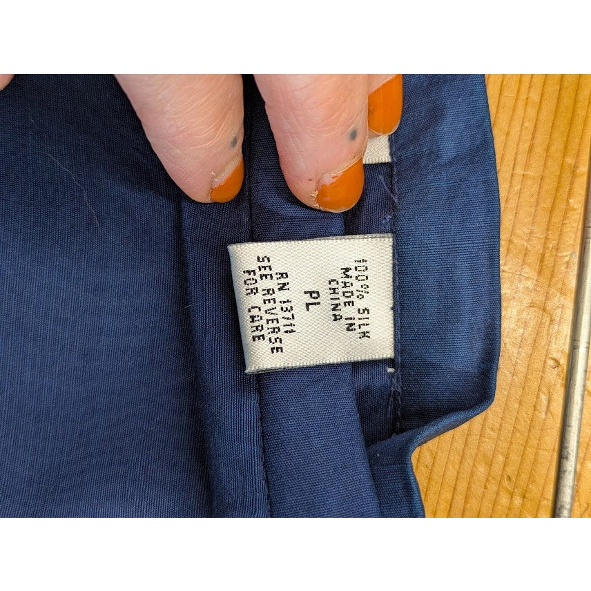 Valerie Stevens Petite Silk Navy Trousers