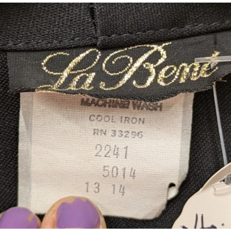 La Bene Black Satin Formal Short Jacket
