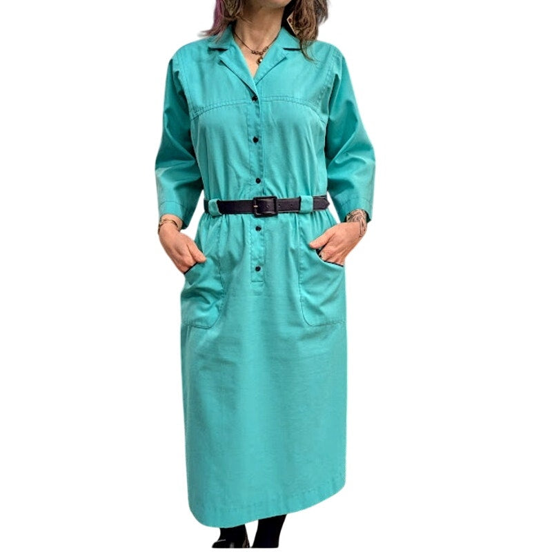 Will of California 80s Mint Work Dress