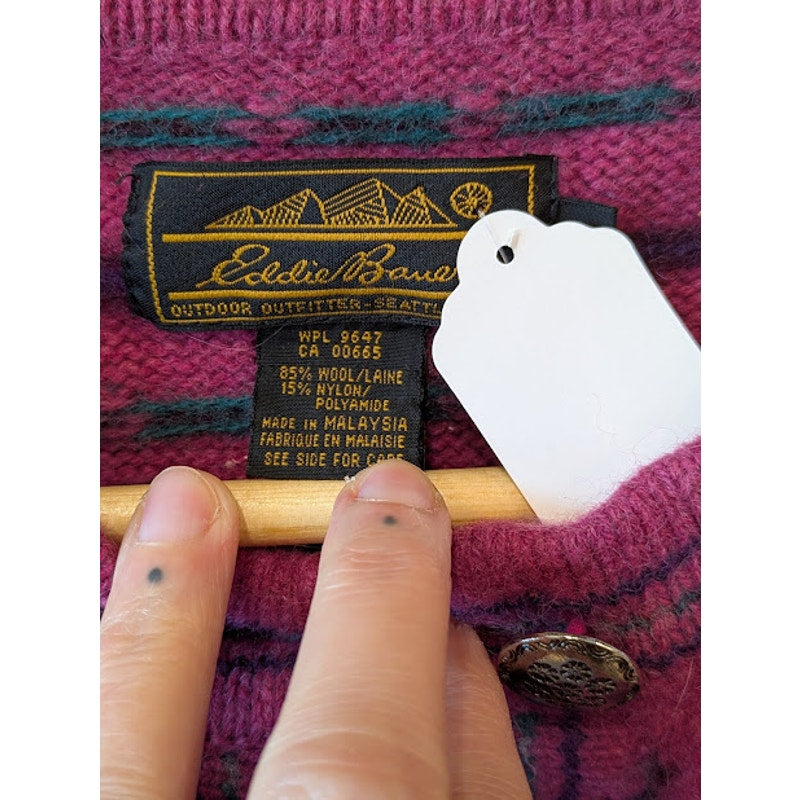 Eddie Bauer Pink Wool Cardigan