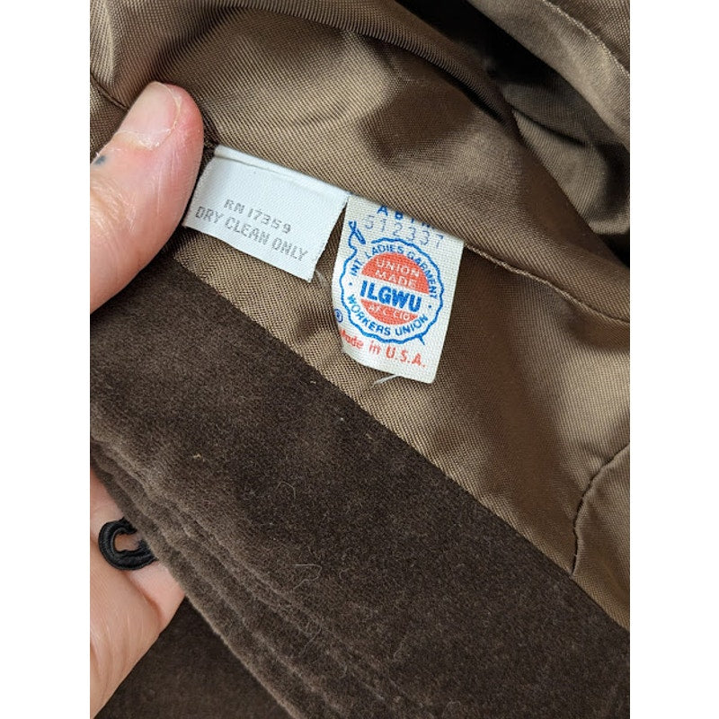 Vintage Ellen Tracy Brown Velvet Jacket