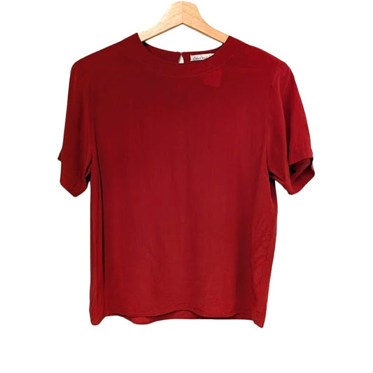 Anna and Frank Vintage Red Silk Shirt