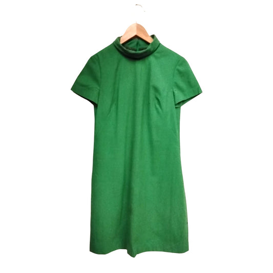 1960s Green Pendleton Wool Dress