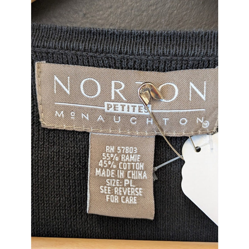 Vintage Norton Black Knit Short Sleeve Top