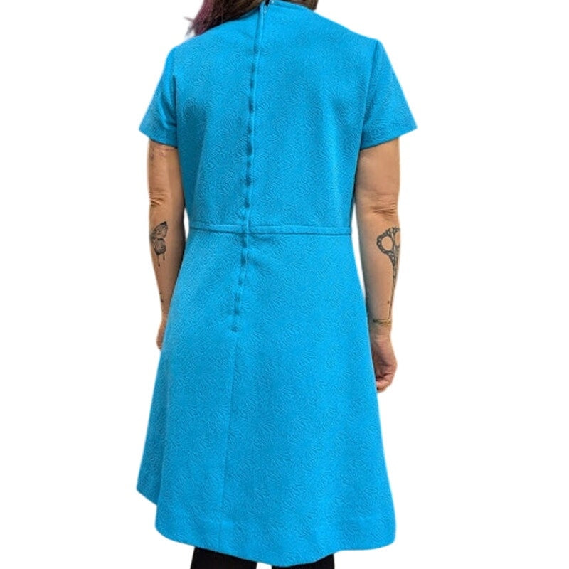 1970s Handmade Blue Dress