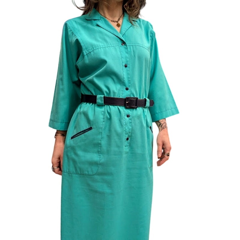 Will of California 80s Mint Work Dress