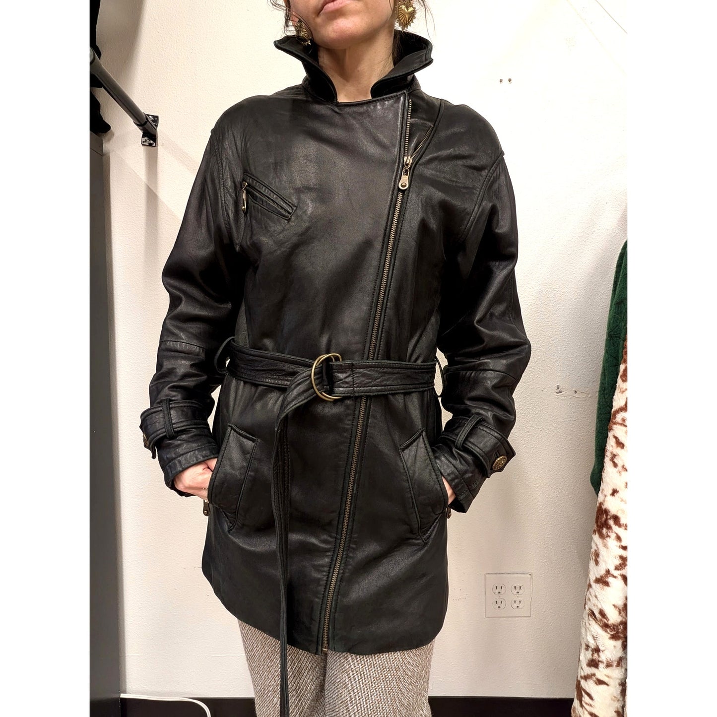 1990s Jones New York Leather Jacket
