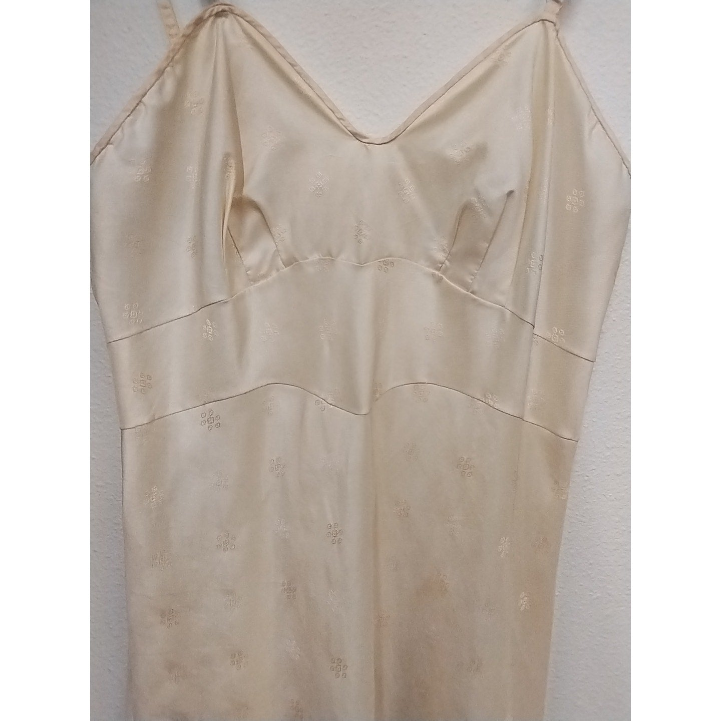 Gold Knee Length Slip Dress