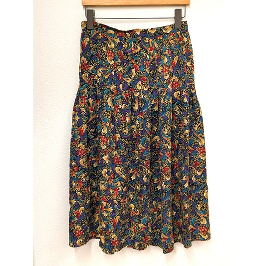Vintage ANNE CRIMMINS FOR UMI COLLECTIONS  Silk Pleated Skirt