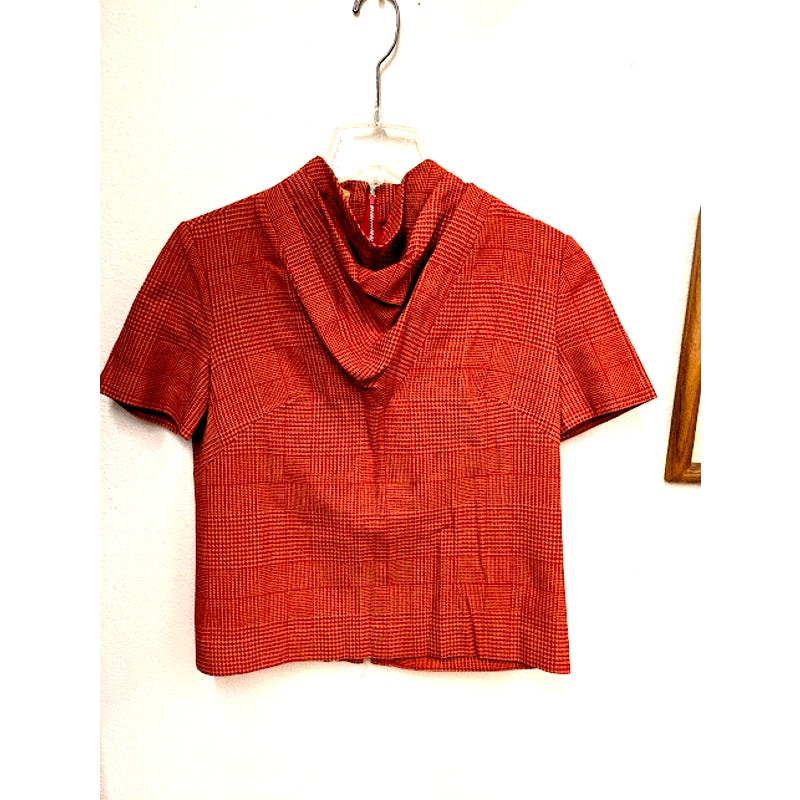 1970s Pendleton Wool Houndstooth Shirt/Skirt Set