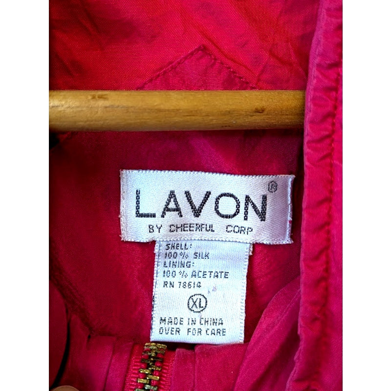 1980s Pink Lavon Silk Jacket