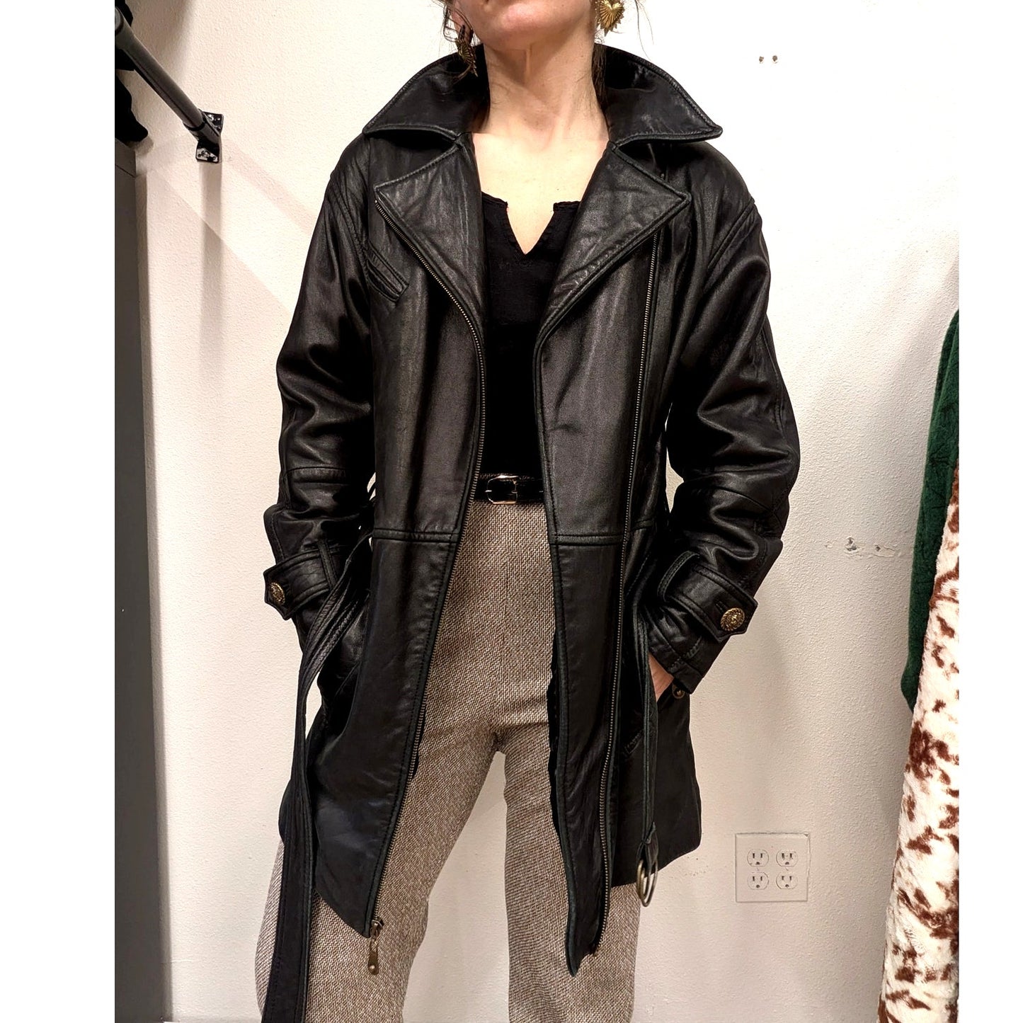 1990s Jones New York Leather Jacket