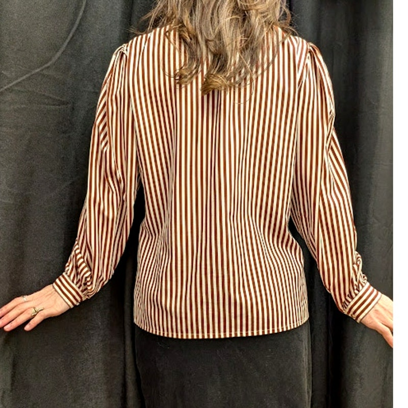 Vintage Nordstrom Rust Striped Blouse