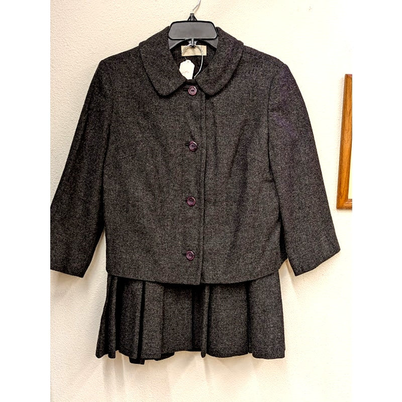 Vintage Pendleton Gray Wool Jacket and Skirt Set