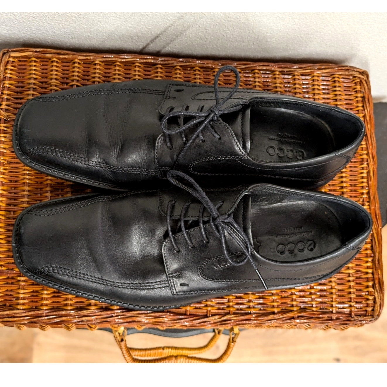 ECCO Men's New Jersey Black Lace Oxfords