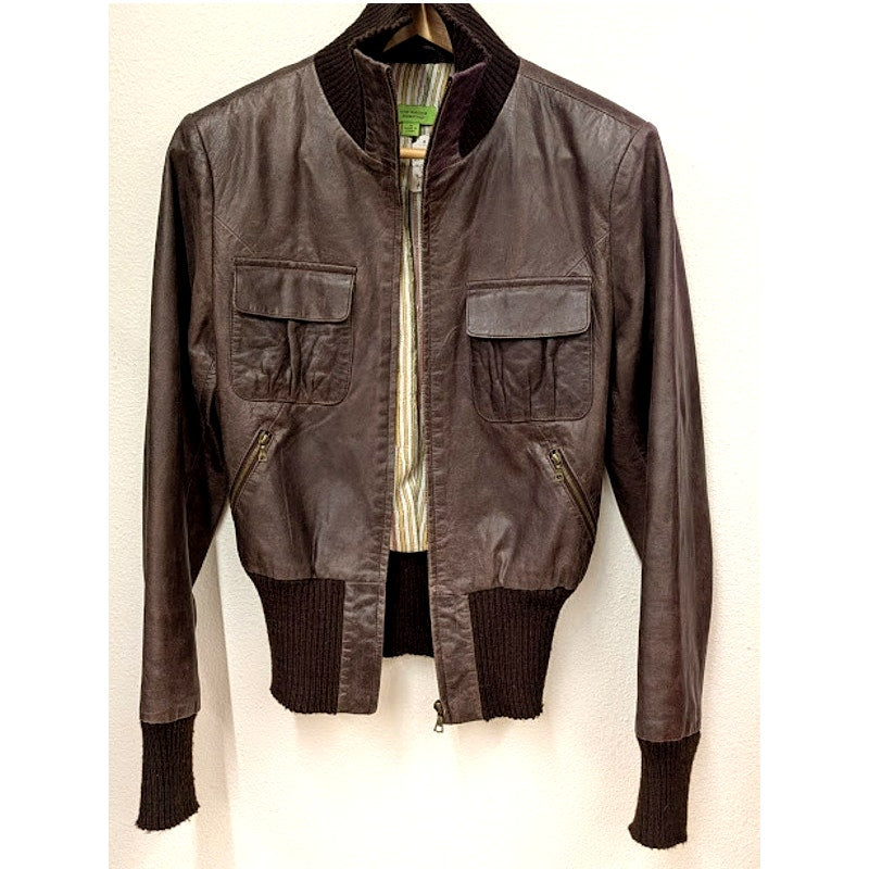 Brown Leather John Carlisle Leather Jacket