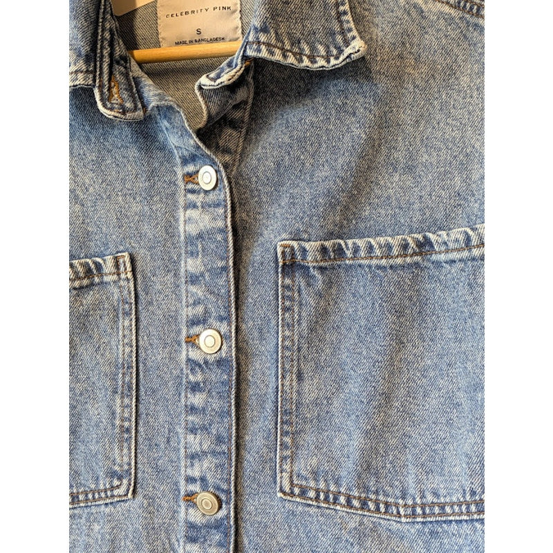 Celebrity Pink Light Wash Denim Jacket