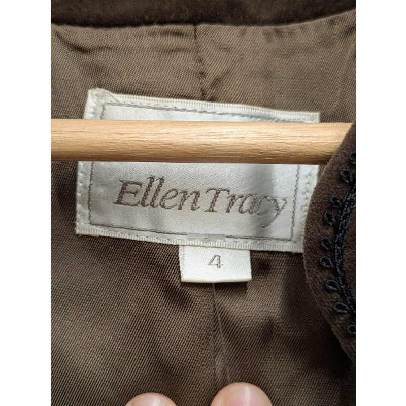 Vintage Ellen Tracy Brown Velvet Jacket