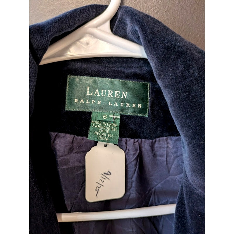 Ralph Lauren Navy Velvet Blazer