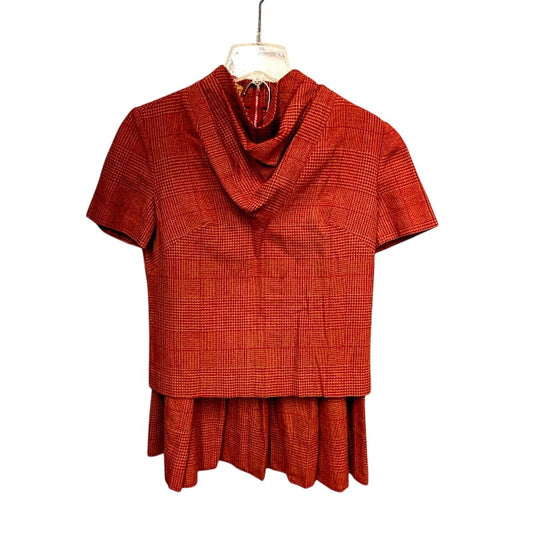 1970s Pendleton Wool Houndstooth Shirt/Skirt Set