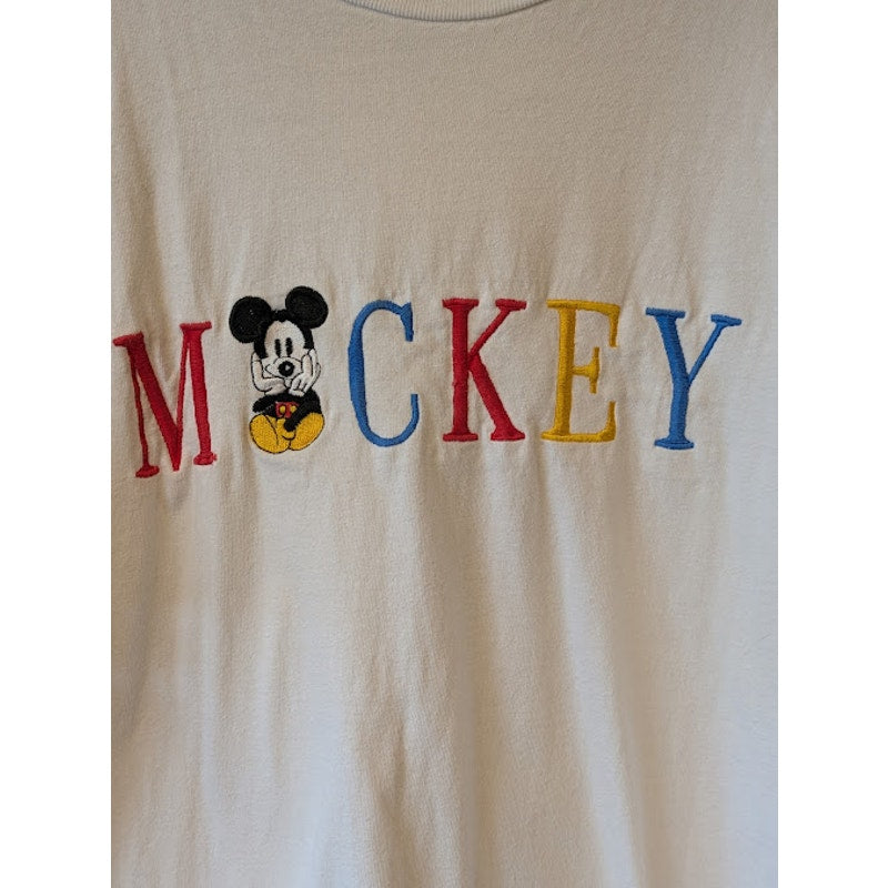 Vintage Embroidered Mickey Mouse Tee