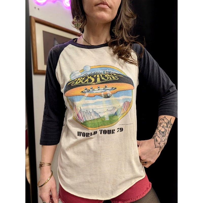 Vintage Boston 1979 World Tour Baseball Tee