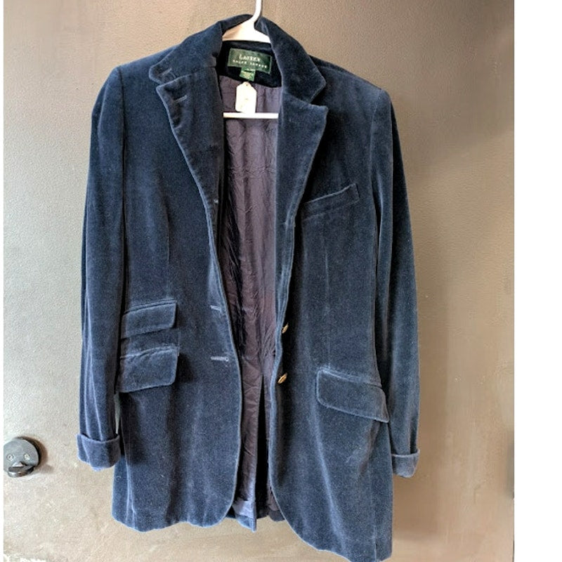 Ralph Lauren Navy Velvet Blazer