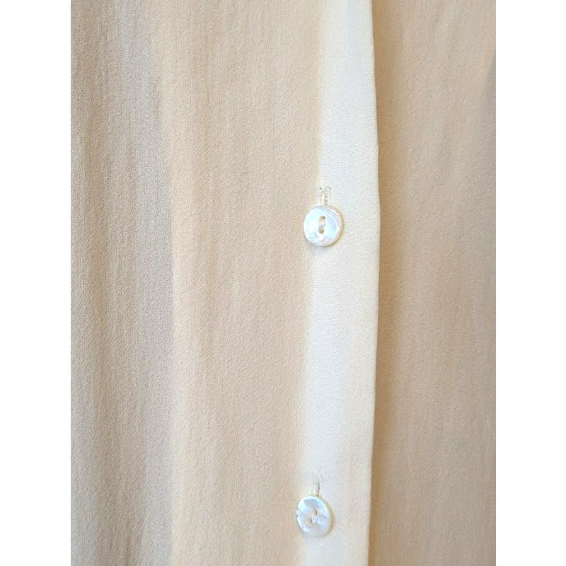 Sax Fifth Ave. Silk Ivory Short Sleeve Blouse