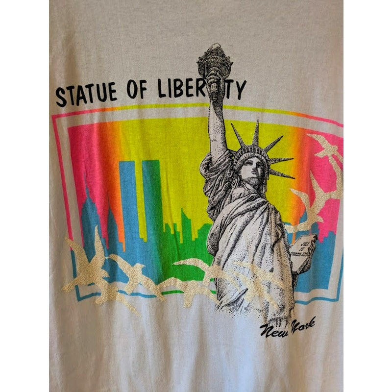 Vintage Rainbow Single Stitch Statue of Liberty Shirt