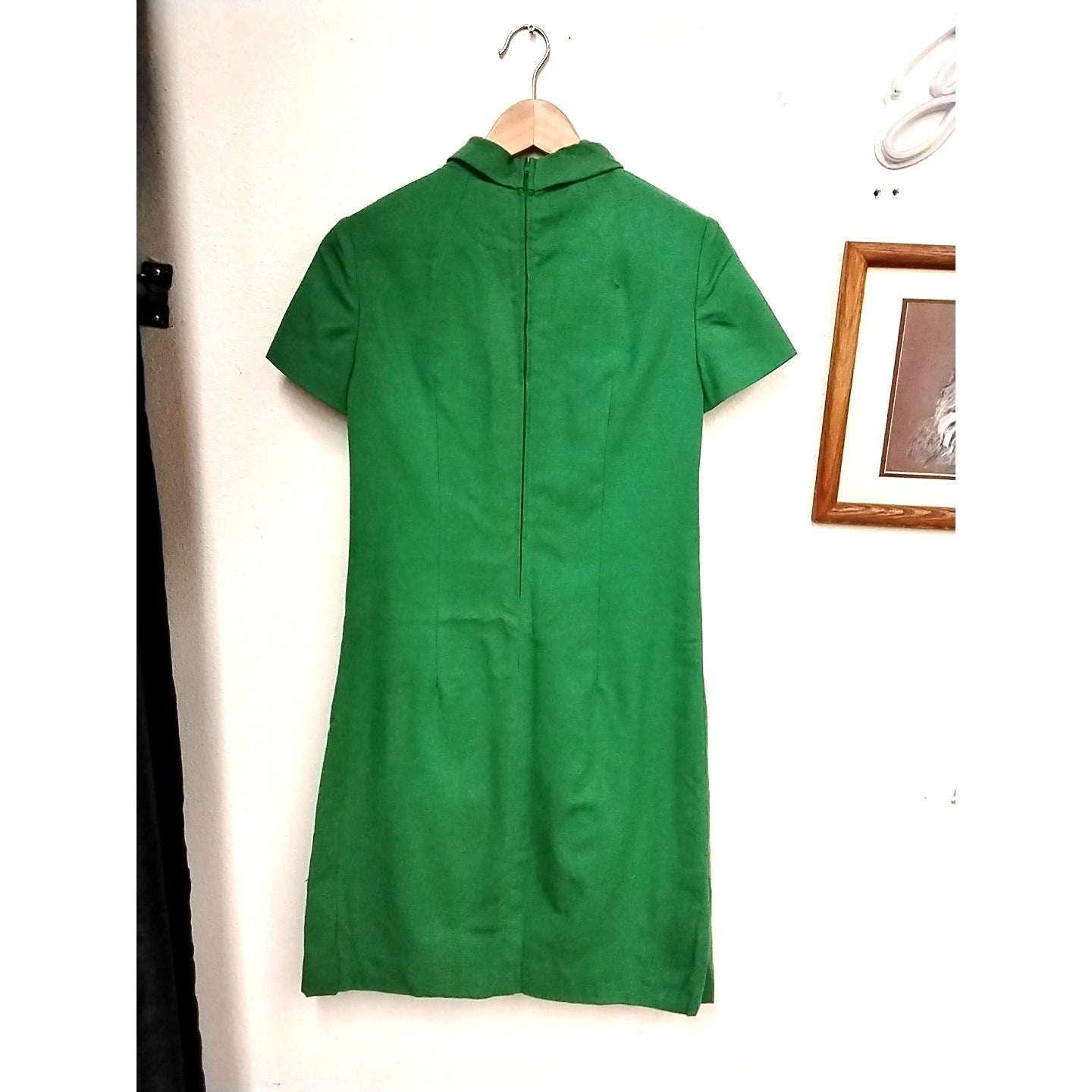 1960s Green Pendleton Wool Dress